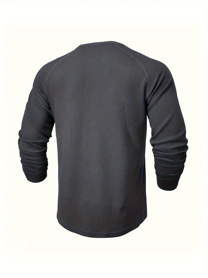 Jesse | Verfijnd Henleyshirt met Lange Mouw