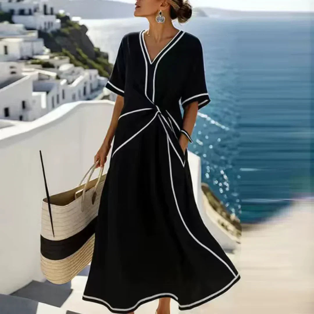 Ananya | Elegant Flatterende Midi-Jurk