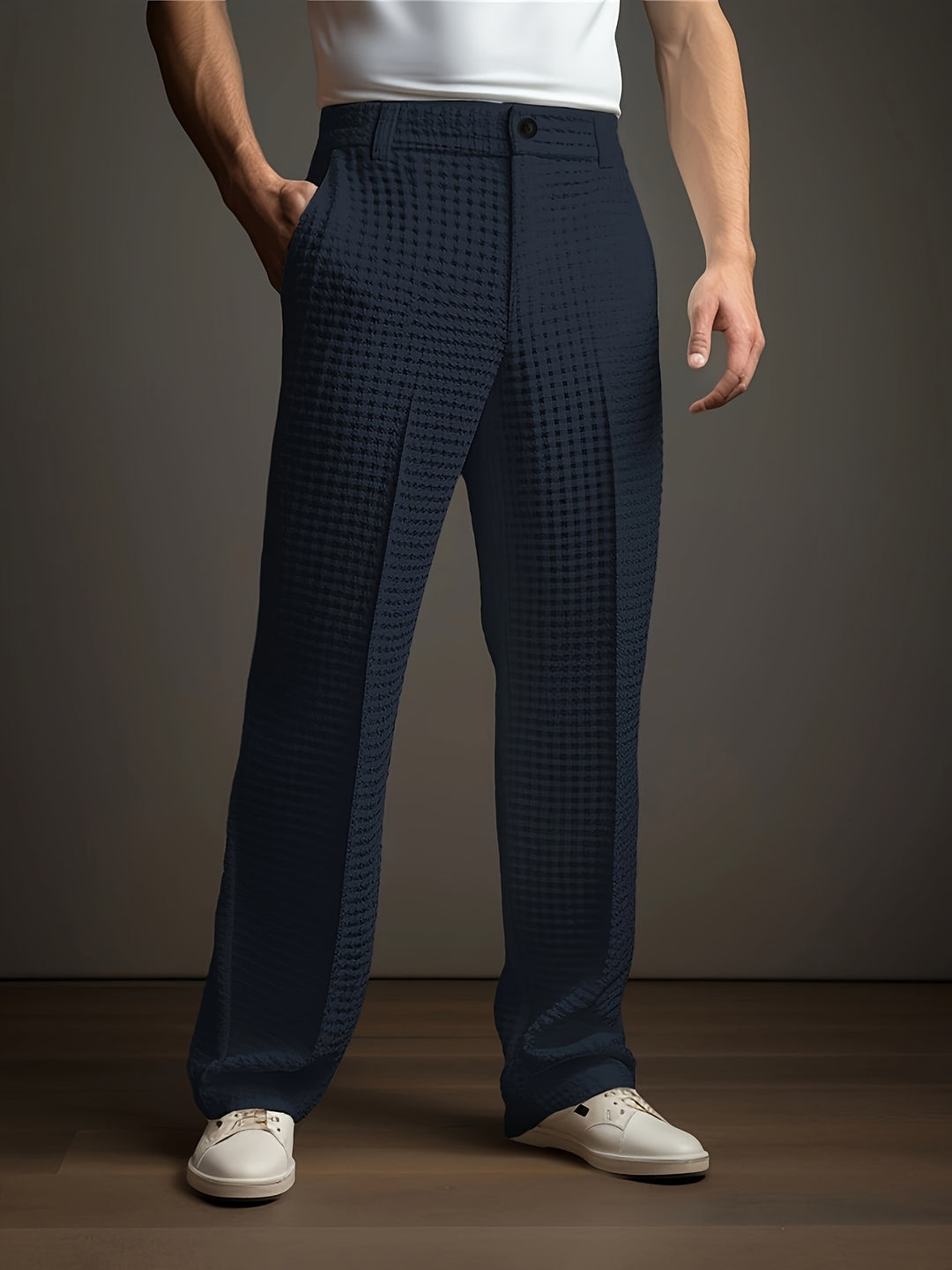 Guido | Verfijnde Gestructureerde Pantalon