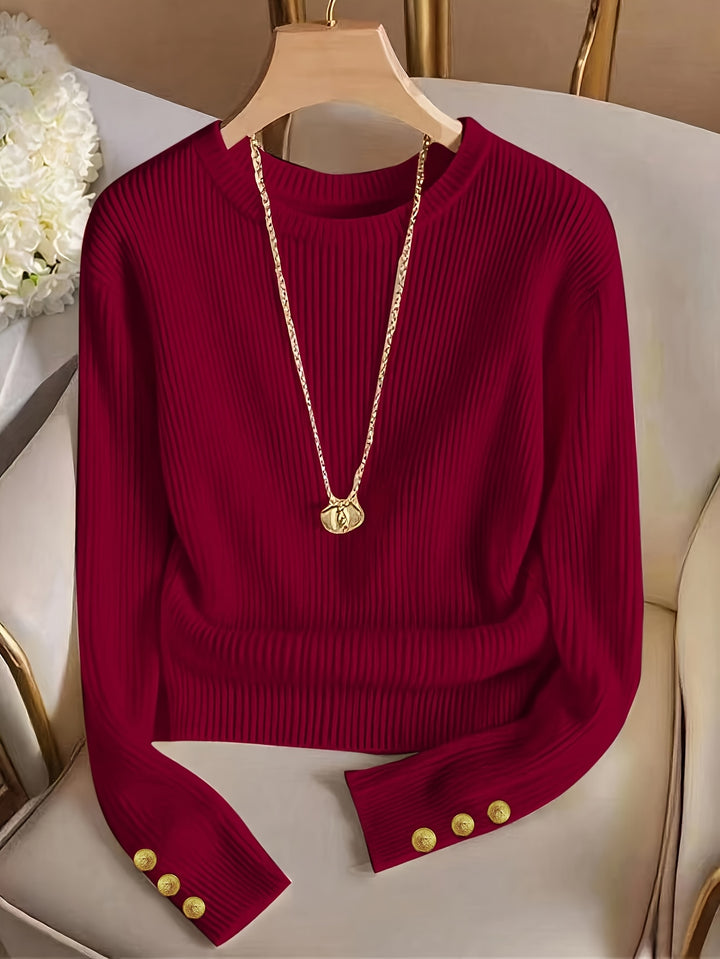 Rieneke | Elegante Geribbelde Trui