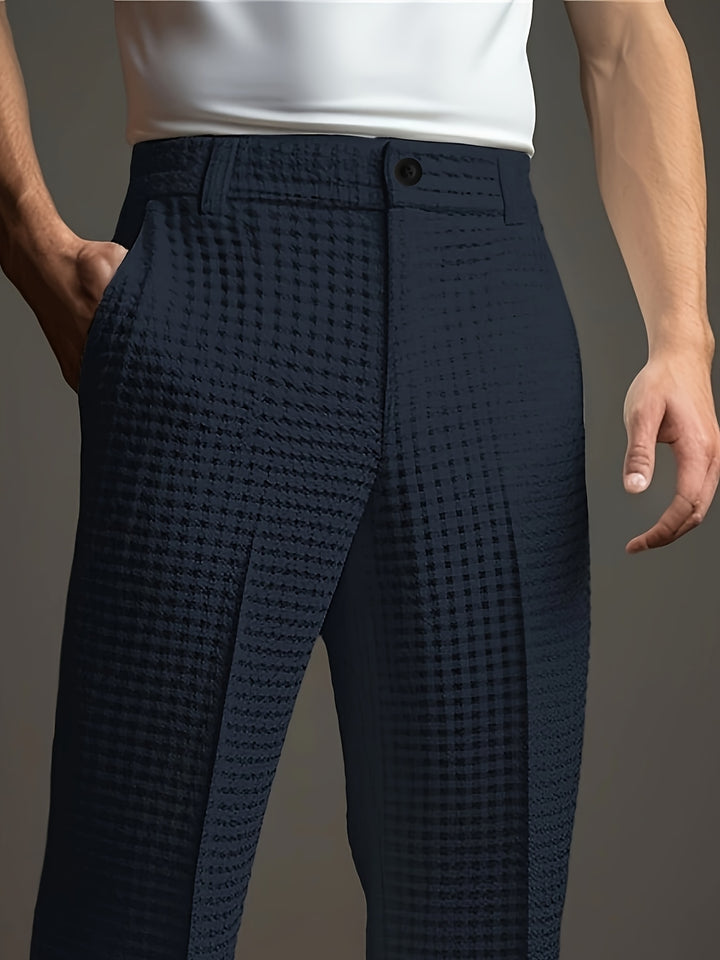 Guido | Verfijnde Gestructureerde Pantalon