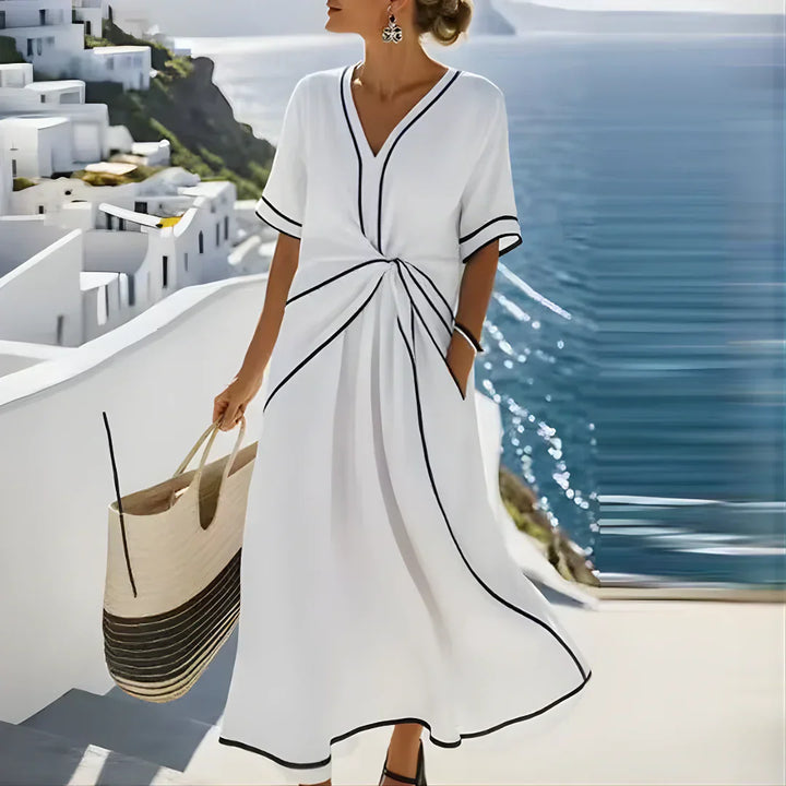Ananya | Elegant Flatterende Midi-Jurk