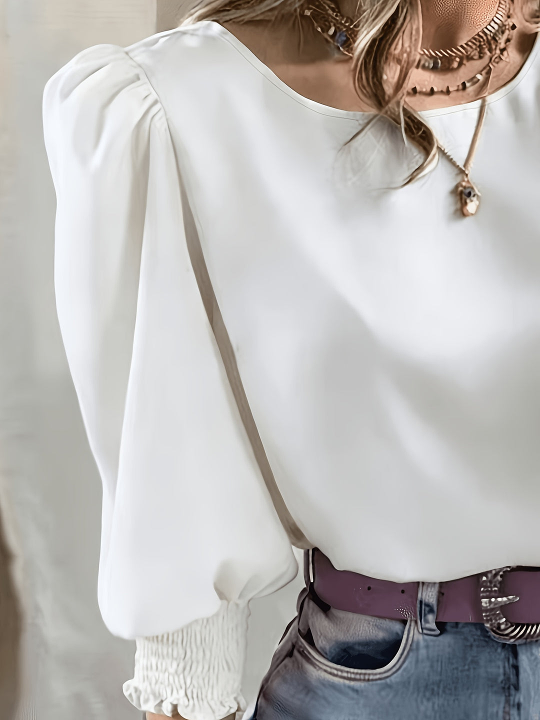 Mariëlle | Elegante Blouse met Pofmouwen