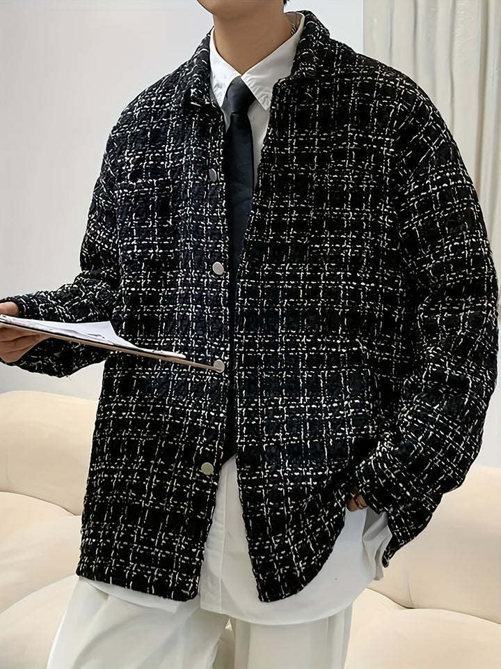 Roelof | Geruite Overshirt met Klassieke Kraag
