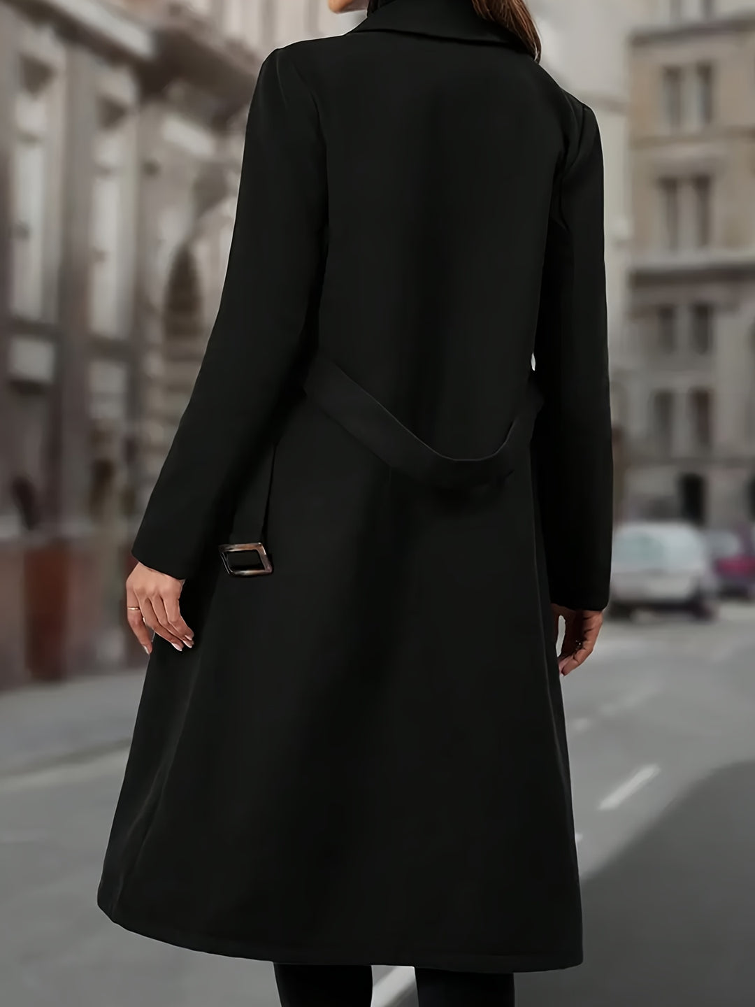 Evelien | Elegante Lange Dubbelrijer Mantel