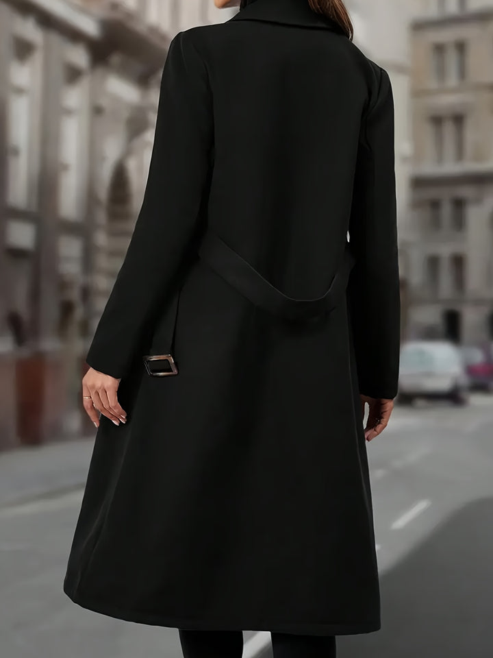 Evelien | Elegante Lange Dubbelrijer Mantel