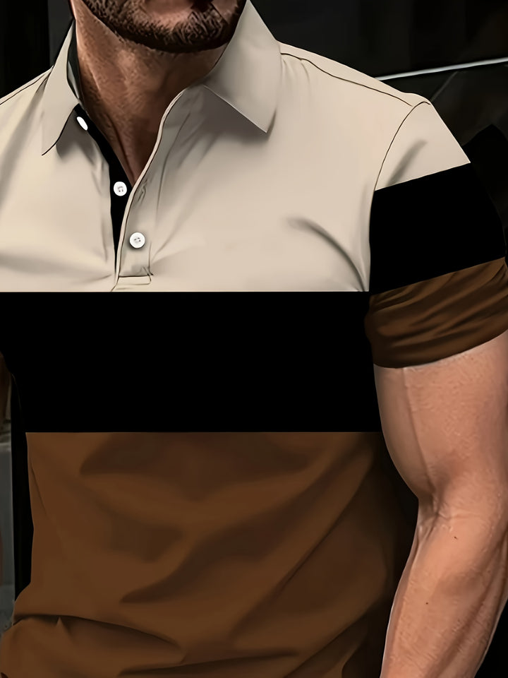 Niels | Klassiek Kleurblok Poloshirt