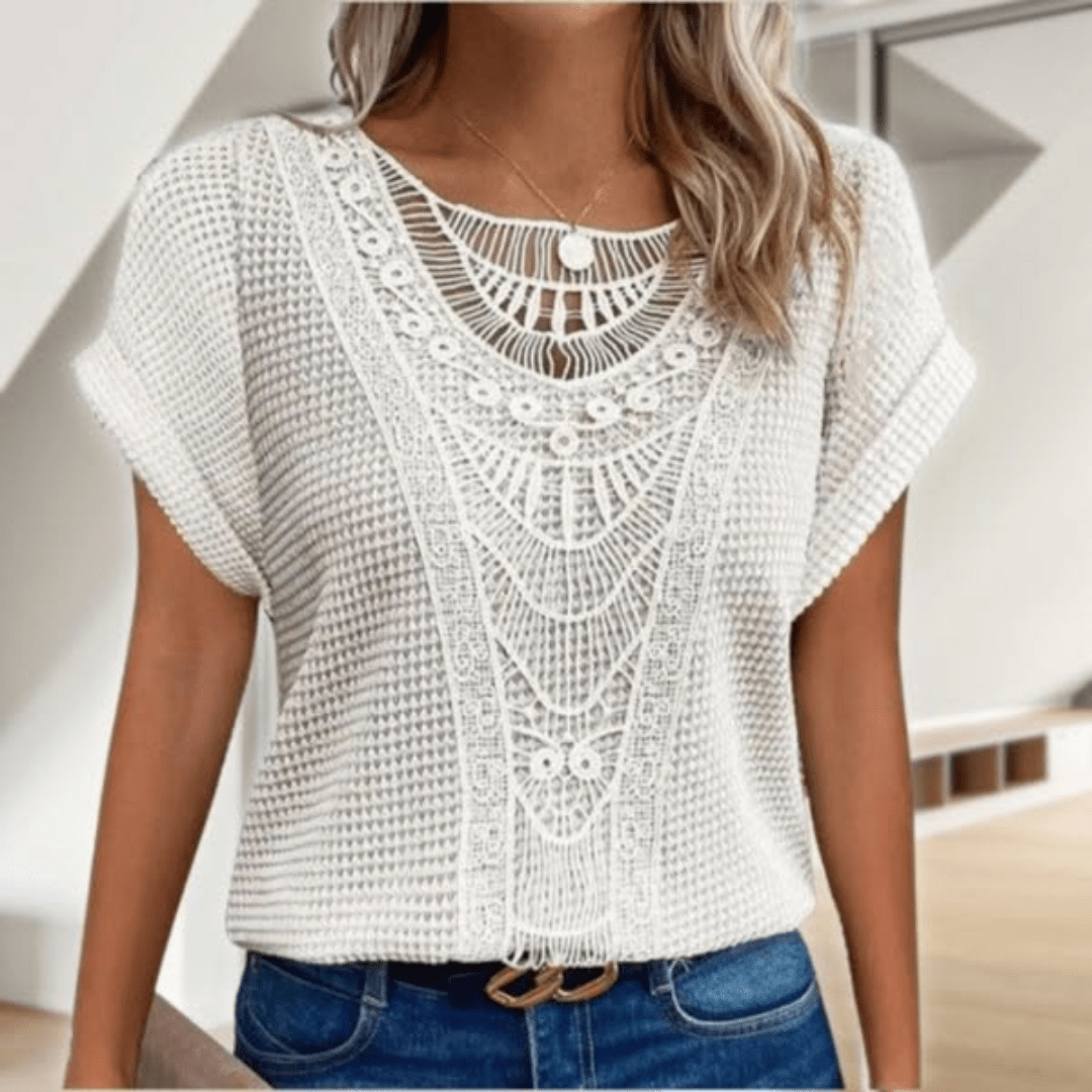Isabelle | Elegante Kanten Zomerblouse