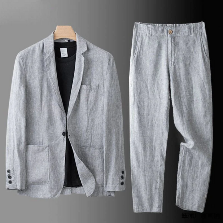 Roland | Zomerse set met overhemd en broek in casual stijl