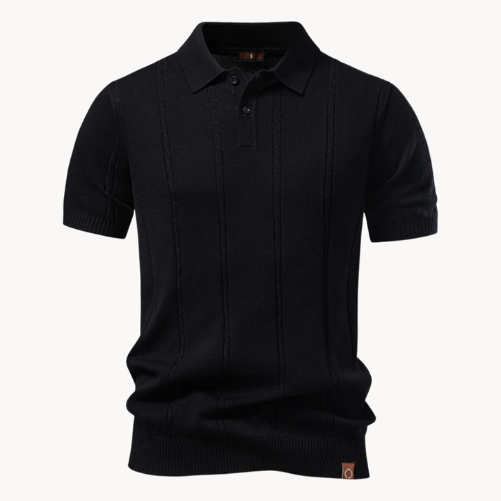 Maarten | Verfijnde Gebreide Poloshirt