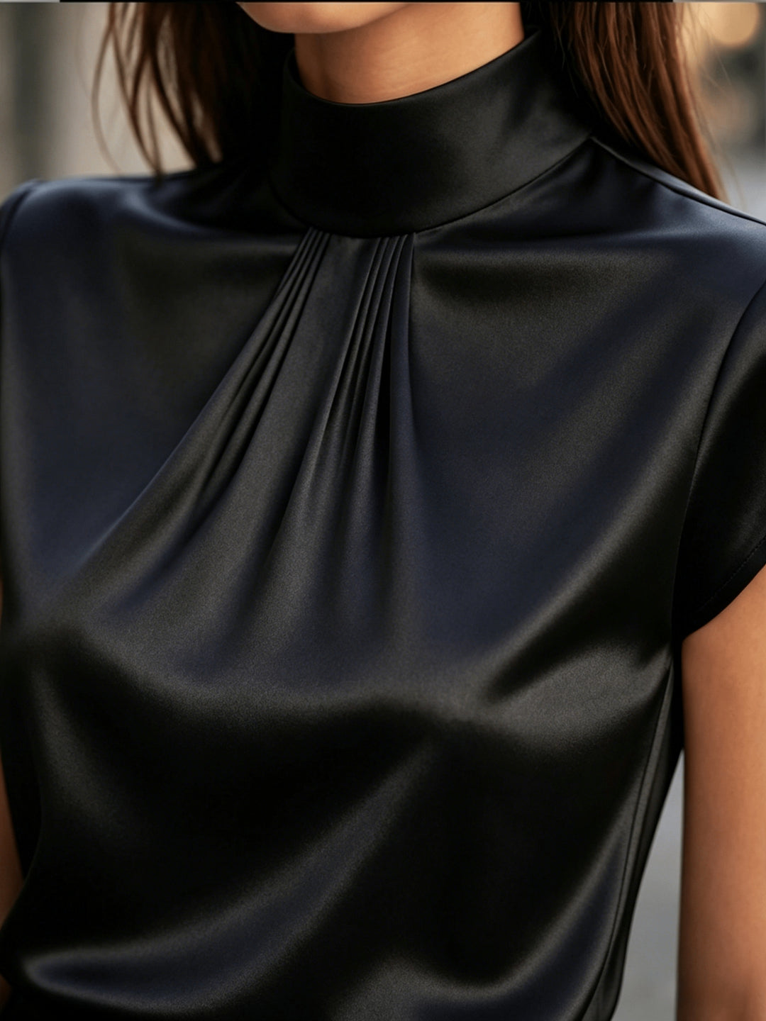 Renée | Elegante Top met Opstaande Kraag