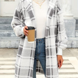 Jetske | Warm Geruit Vest met Capuchon
