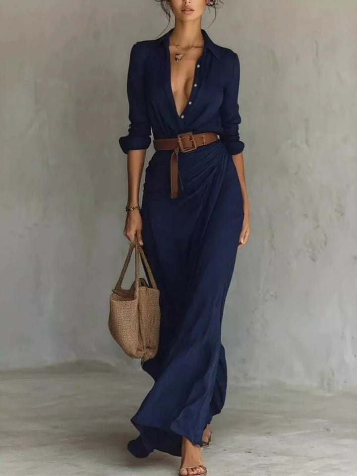 Margot | Elegante maxi-jurk met riem
