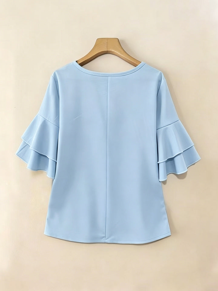 Rosalinde | Sierlijke Blouse met Ruchemouw