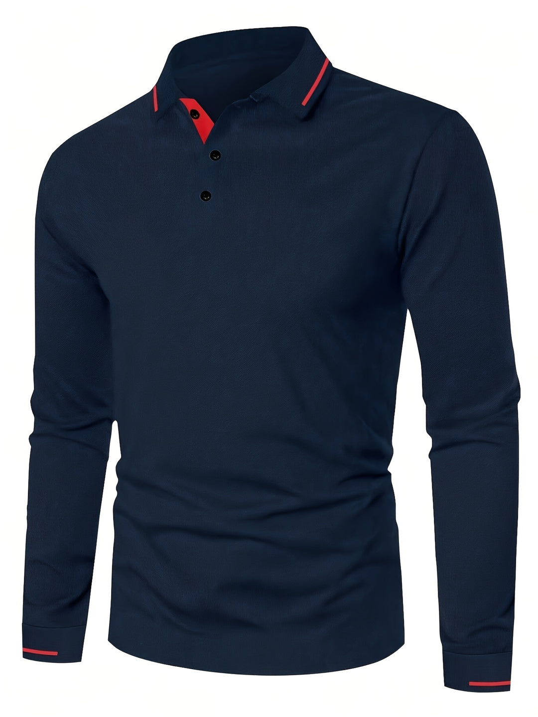 Wim | Verfijnde Poloshirt met Lange Mouwen
