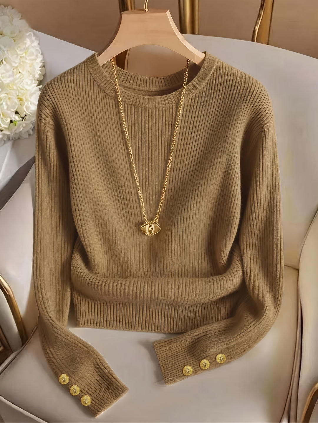 Rieneke | Elegante Geribbelde Trui