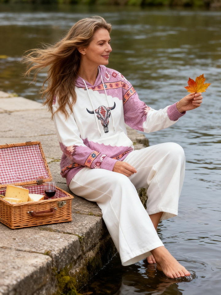 Berber | Warme Hoodie met Bohemien Print