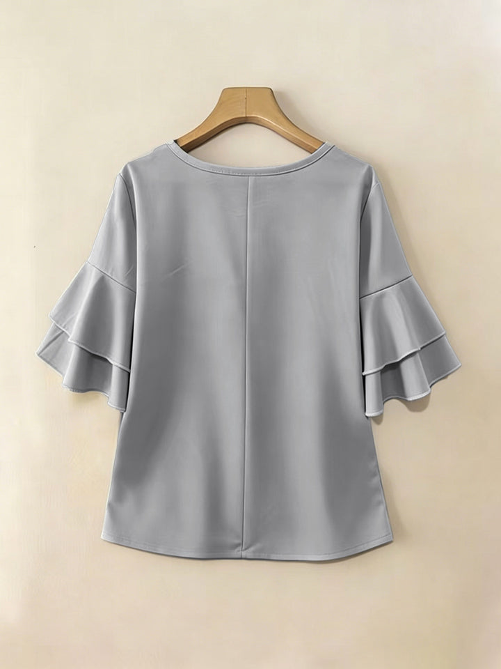 Rosalinde | Sierlijke Blouse met Ruchemouw
