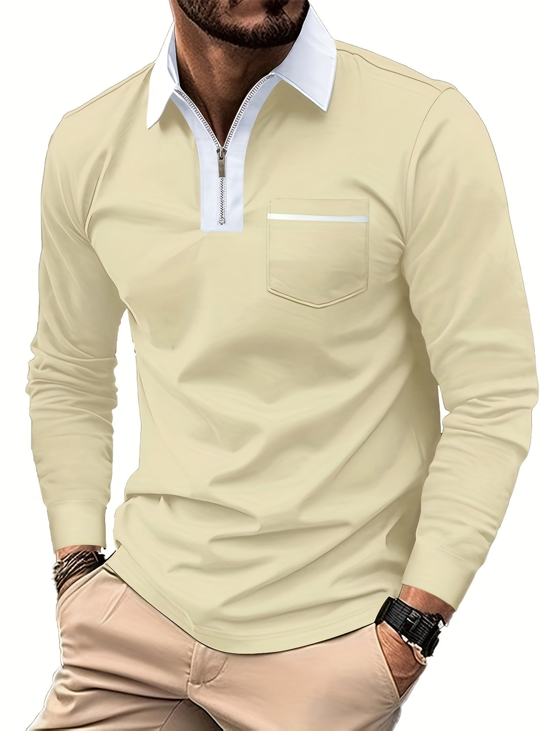 Bauke | Verfijnde Poloshirt met Rits