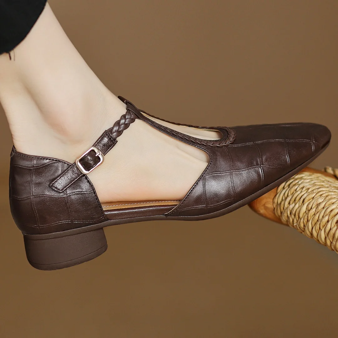 Liana | Premium Gevlochten Sandalen met Puntneus