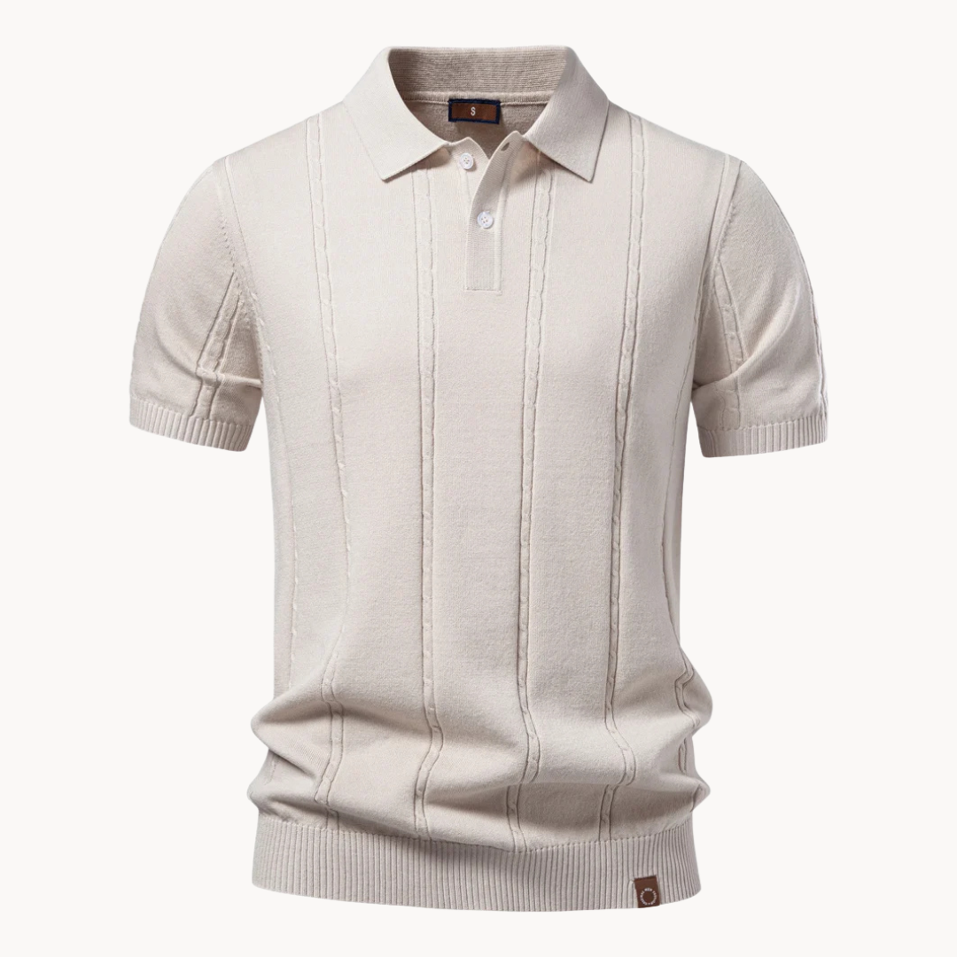 Maarten | Verfijnde Gebreide Poloshirt