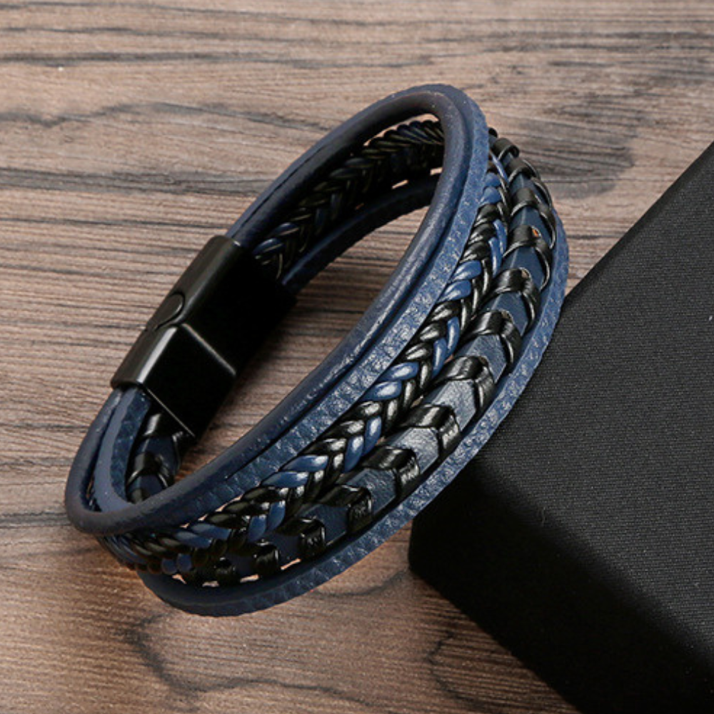 Corbin | Leren Gevlochten Viking Armband