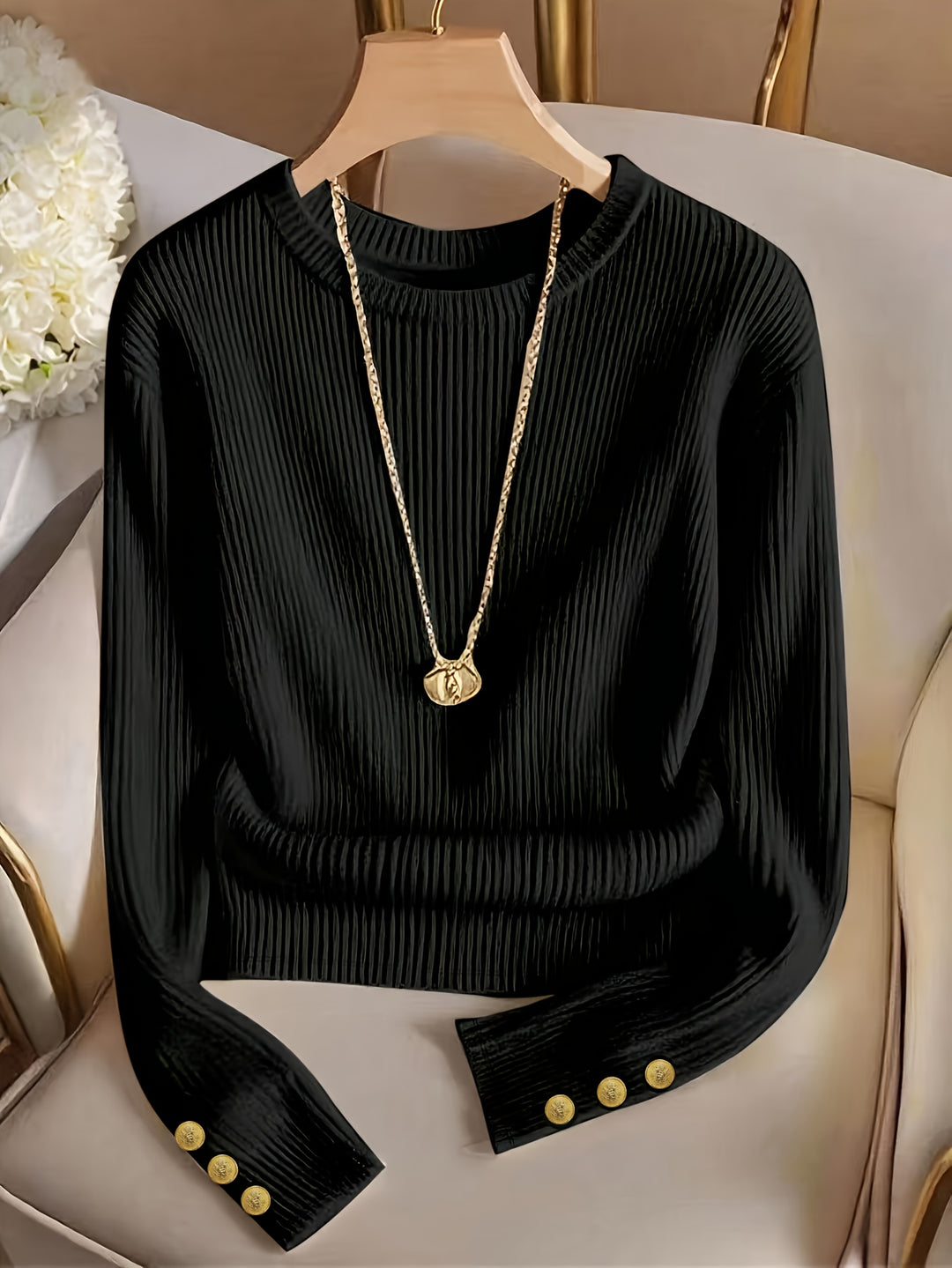 Rieneke | Elegante Geribbelde Trui