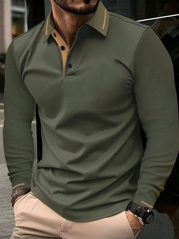 Wim | Verfijnde Poloshirt met Lange Mouwen