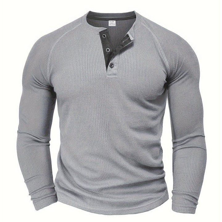 Jesse | Verfijnd Henleyshirt met Lange Mouw