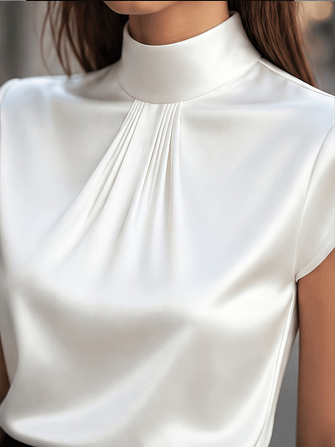 Renée | Elegante Top met Opstaande Kraag