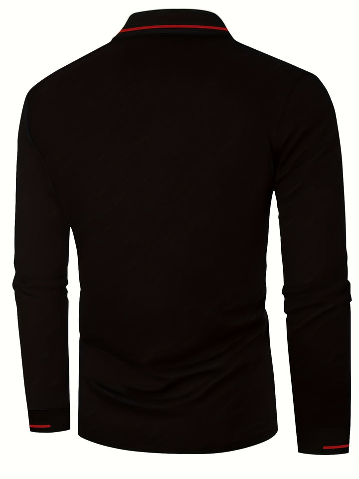 Wim | Verfijnde Poloshirt met Lange Mouwen