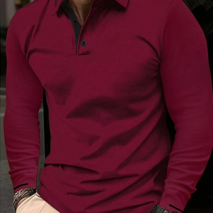 Wim | Verfijnde Poloshirt met Lange Mouwen