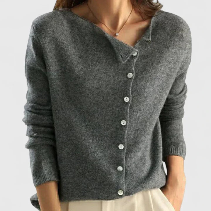 Annemieke | Vest met Asymmetrische Knoopsluiting