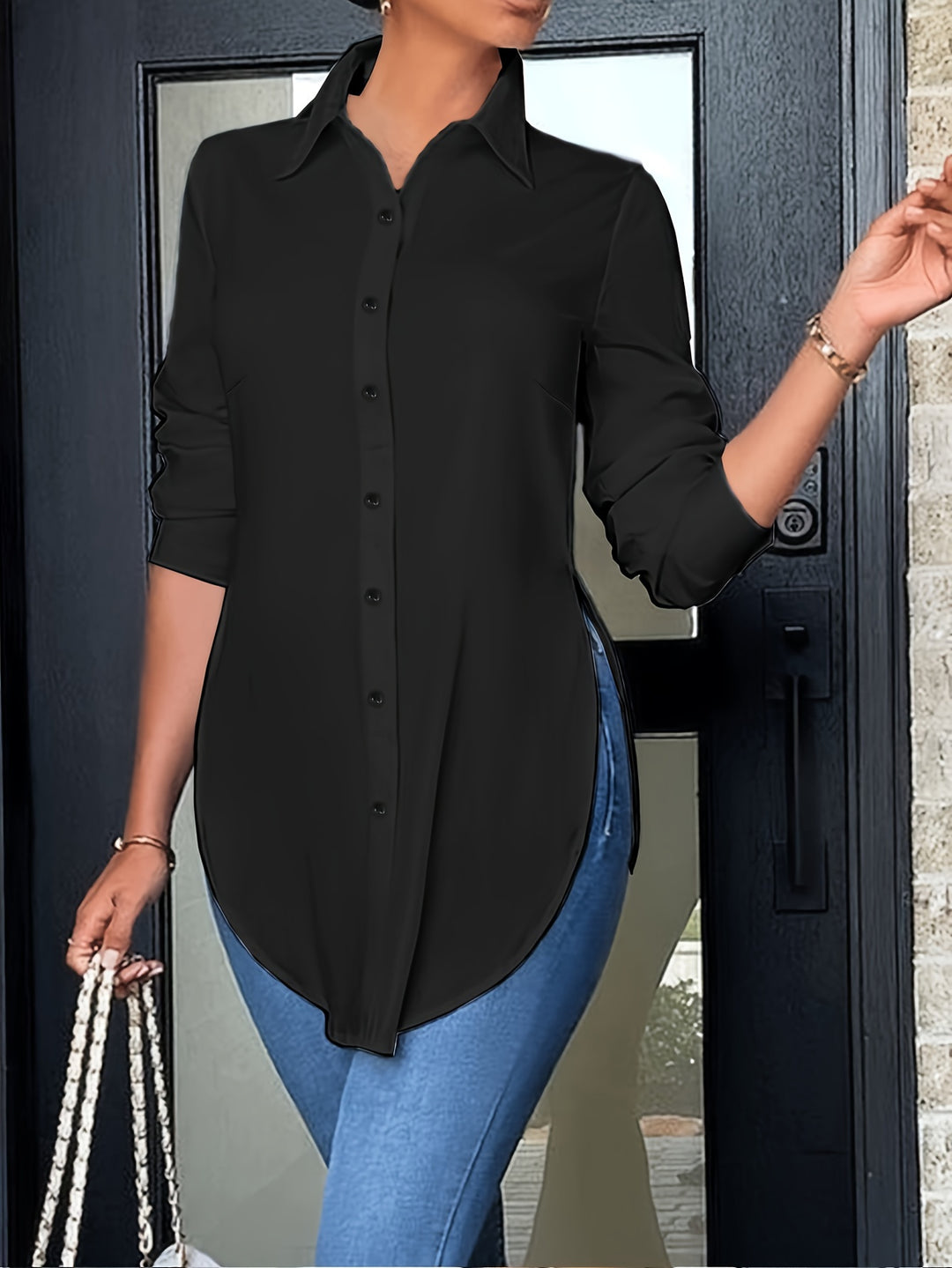 Neeltje | Verfijnde Blouse met Lange Mouwen