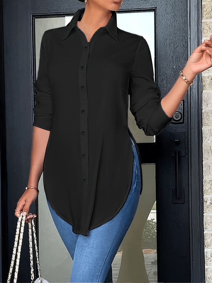 Neeltje | Verfijnde Blouse met Lange Mouwen