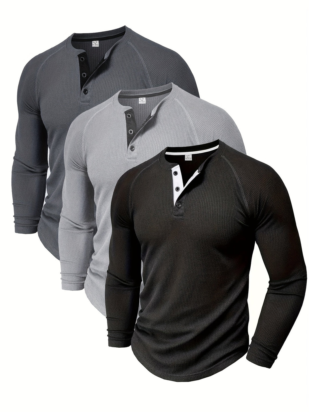 Jesse | Verfijnd Henleyshirt met Lange Mouw