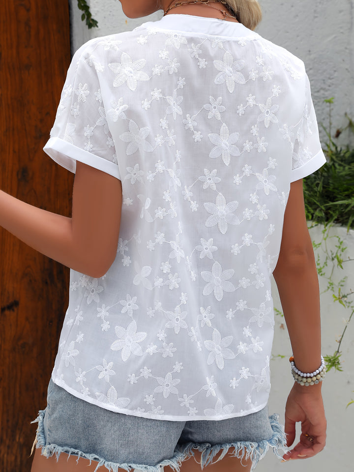 Sabine | Verfijnde Bloemenblouse