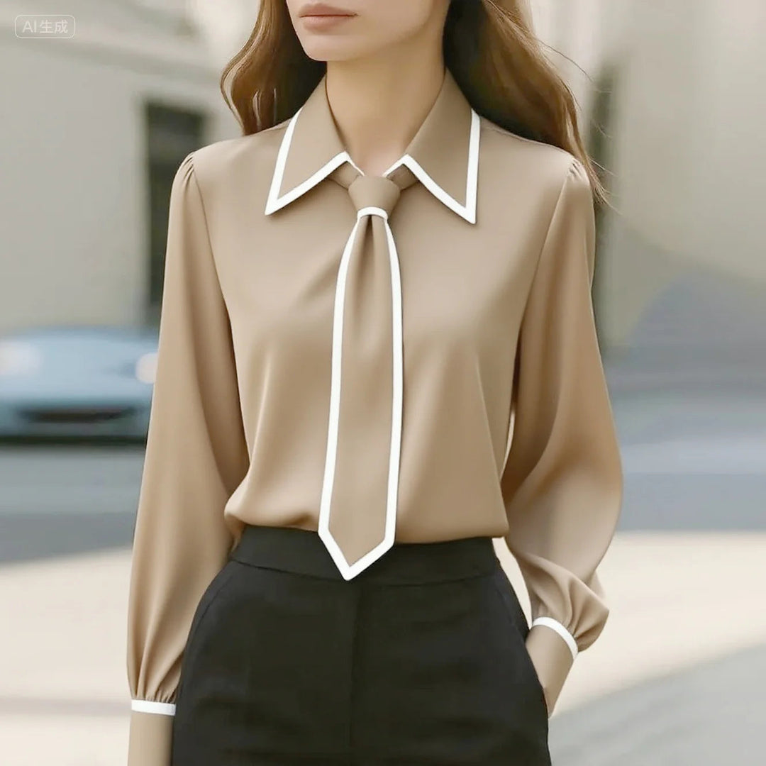 Nynke | Verfijnde Strikblouse