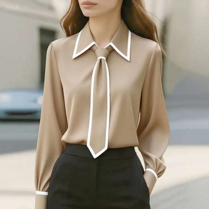 Nynke | Verfijnde Strikblouse