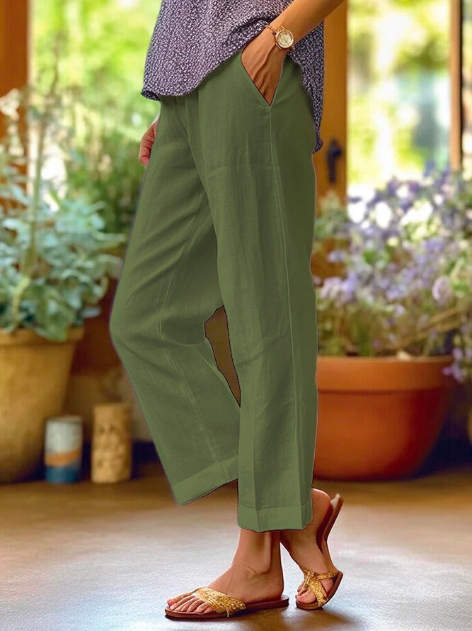 Lotte | Comfortabele Linnenlook Broek