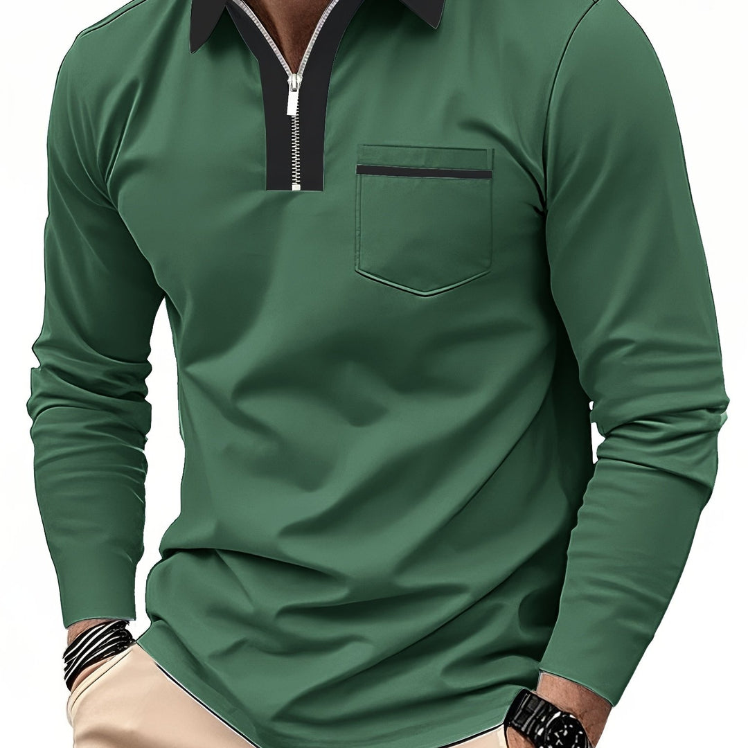 Bauke | Verfijnde Poloshirt met Rits