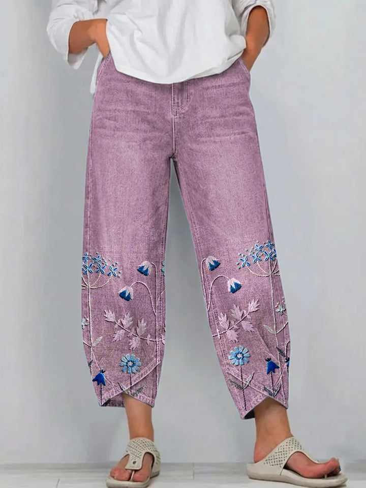 Sophie | Elegante Geborduurde Comfortbroek