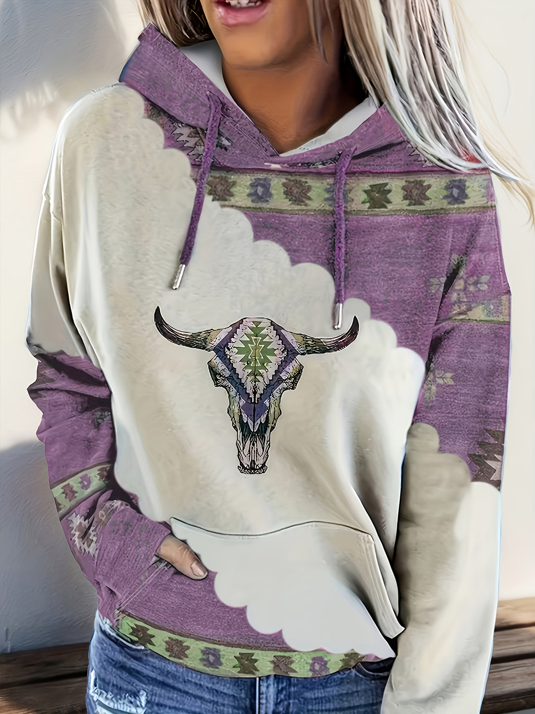 Berber | Warme Hoodie met Bohemien Print