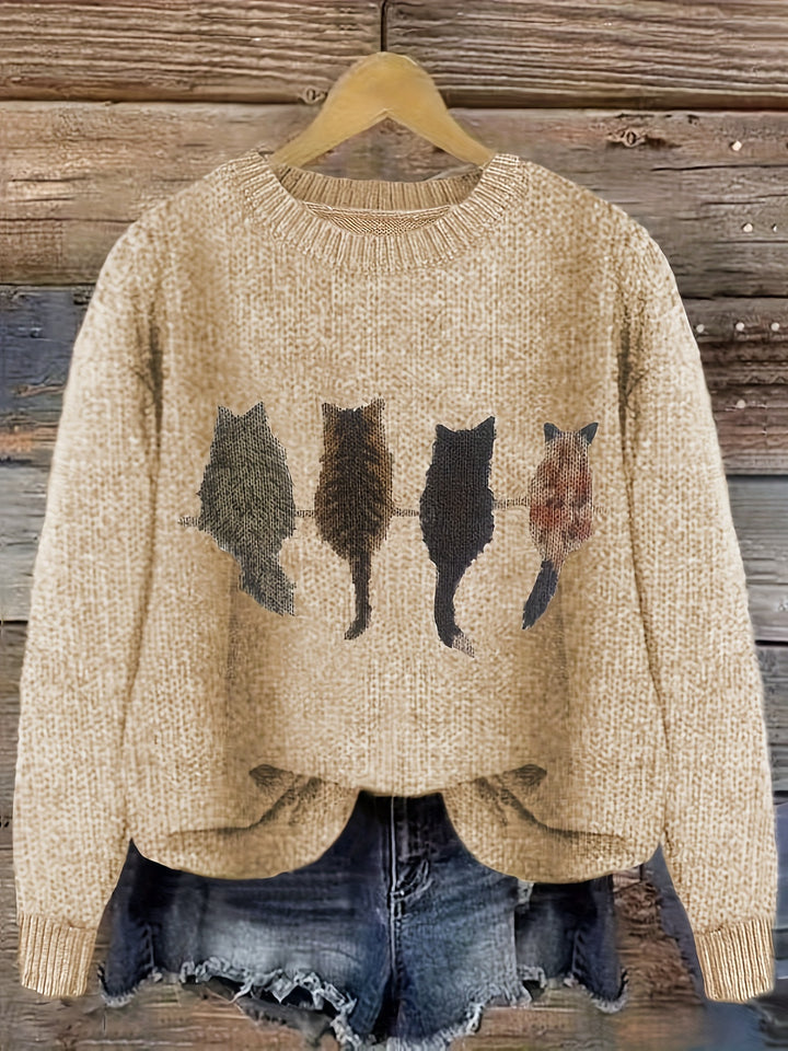 Hetty | Zachte Kattenprint Trui