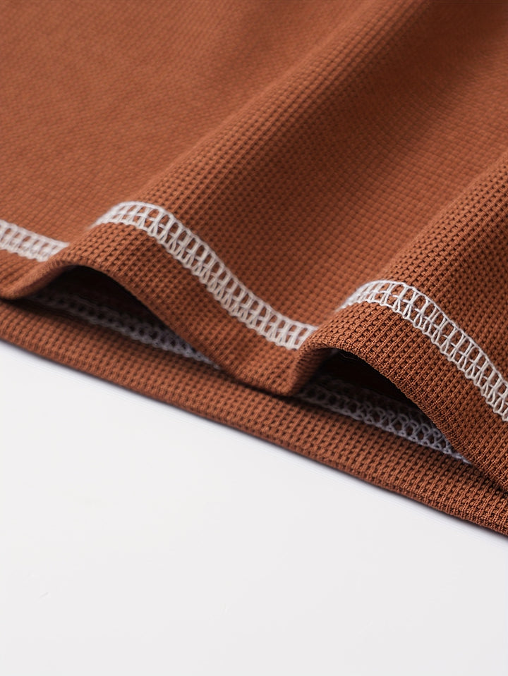 Thijs | Sportieve Henley met Knoopsluiting