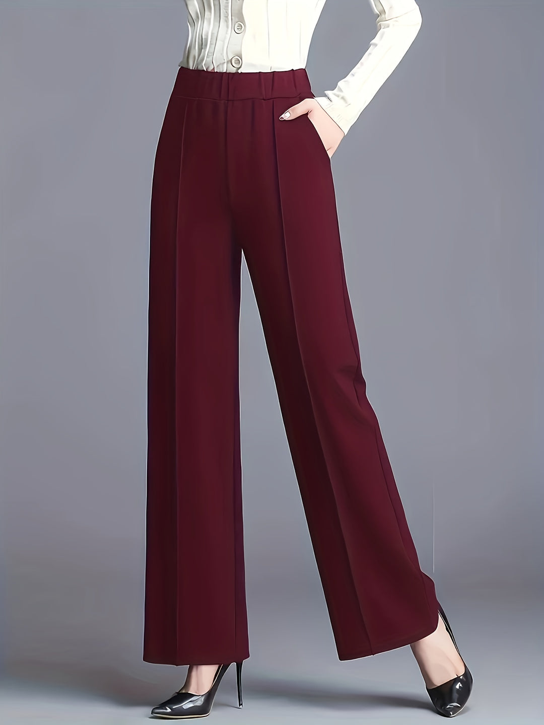Cato | Elegante Broek met Hoge Taille