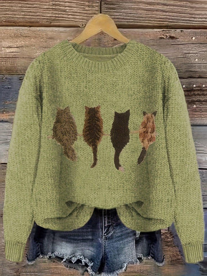 Hetty | Zachte Kattenprint Trui