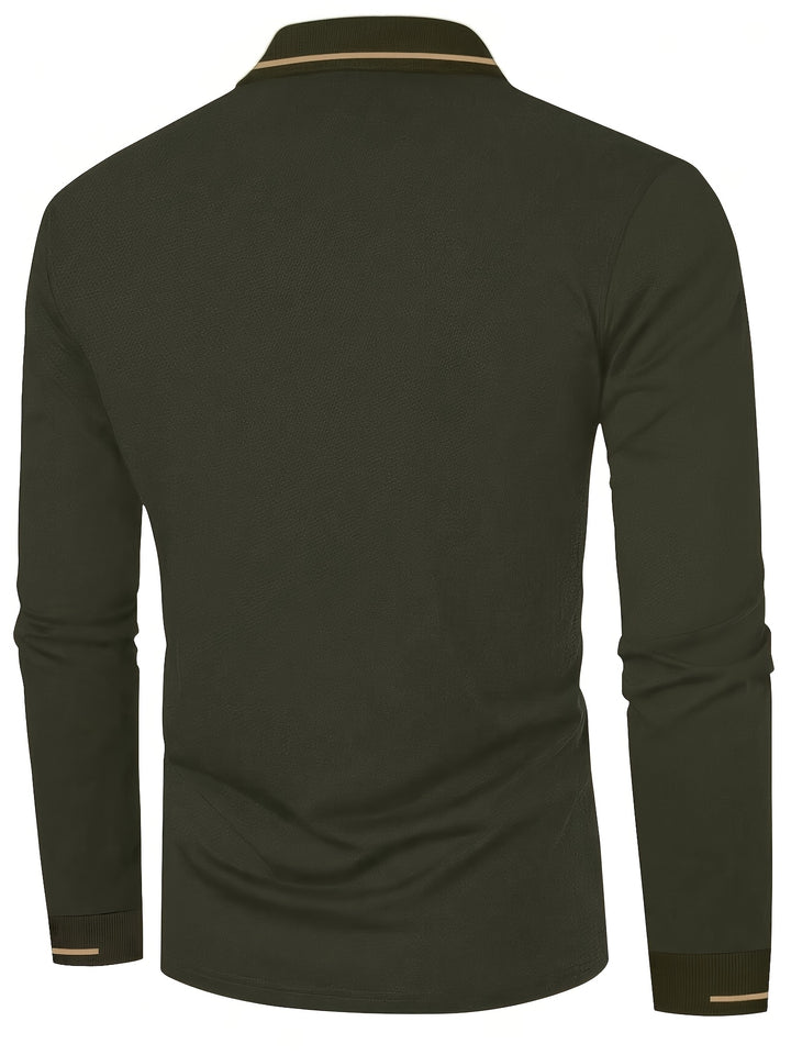 Wim | Verfijnde Poloshirt met Lange Mouwen