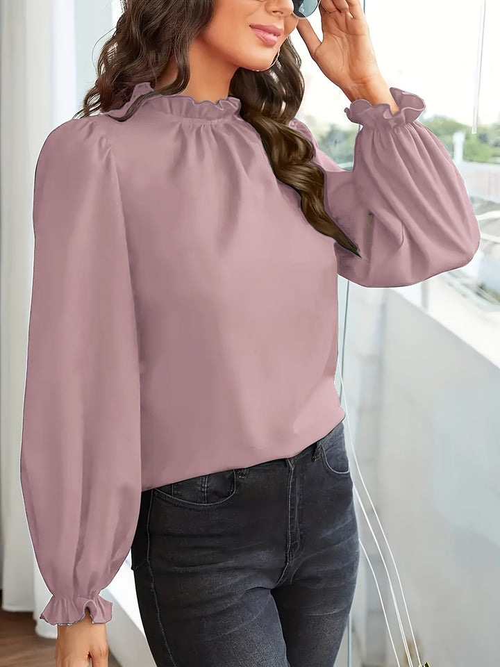 Anke | Elegante Blouse met Ruche-kraag