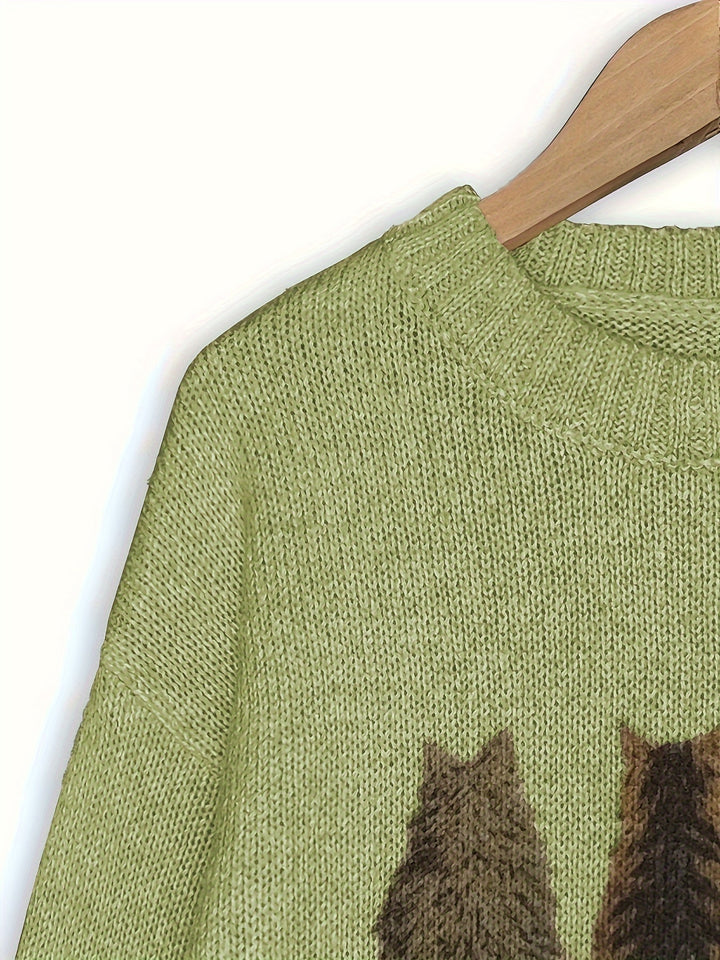 Hetty | Zachte Kattenprint Trui